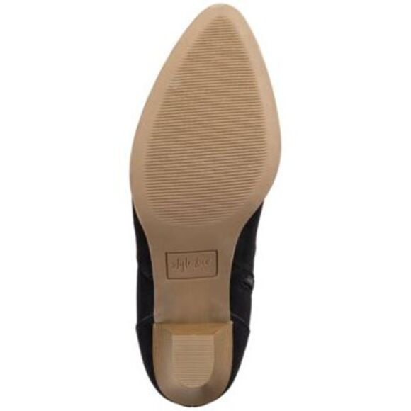 STYLE & COMPANY Womens Black Arlenee Almond Toe Block Heel Slouch Boot 6.5 M - Picture 4 of 4